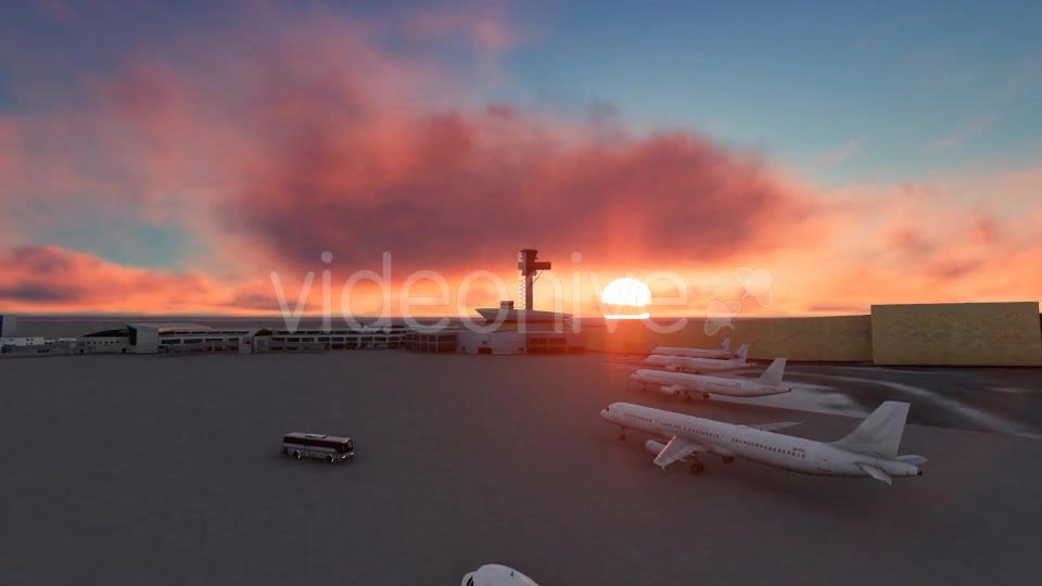 Sunset Airport Videohive 19539030 Motion Graphics Image 8