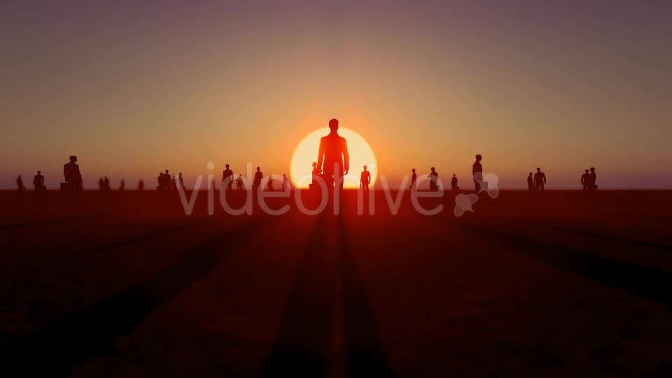 Sunset and Business People Videohive 19782040 Motion Graphics Image 1