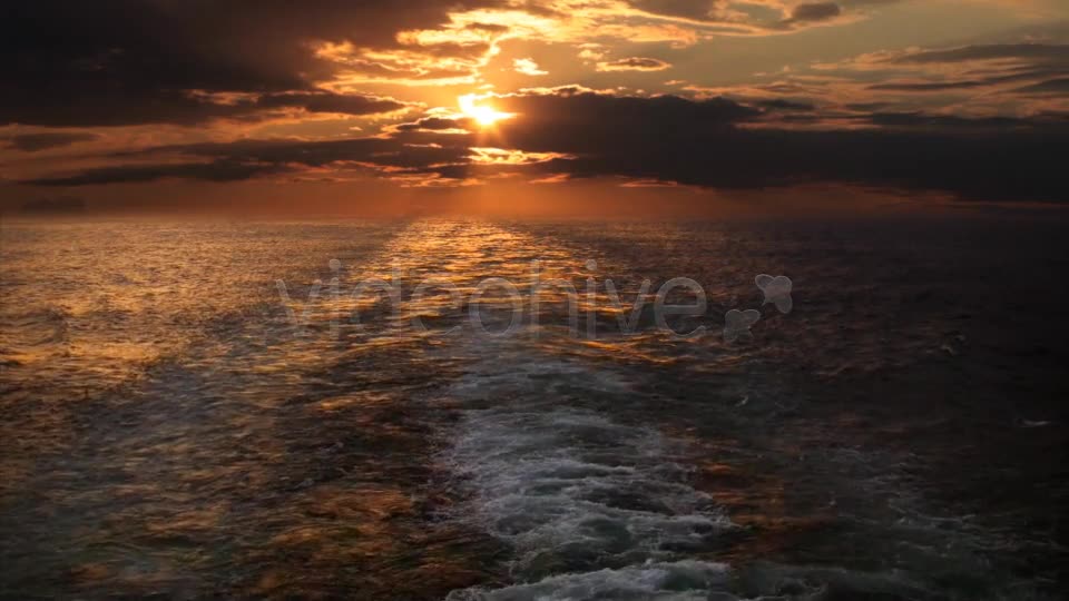 Sunset And Wake Of A Ship  Videohive 6081743 Stock Footage Image 10