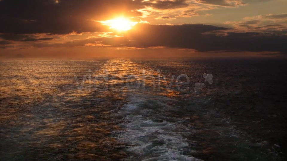 Sunset And Wake Of A Ship  Videohive 6081743 Stock Footage Image 4