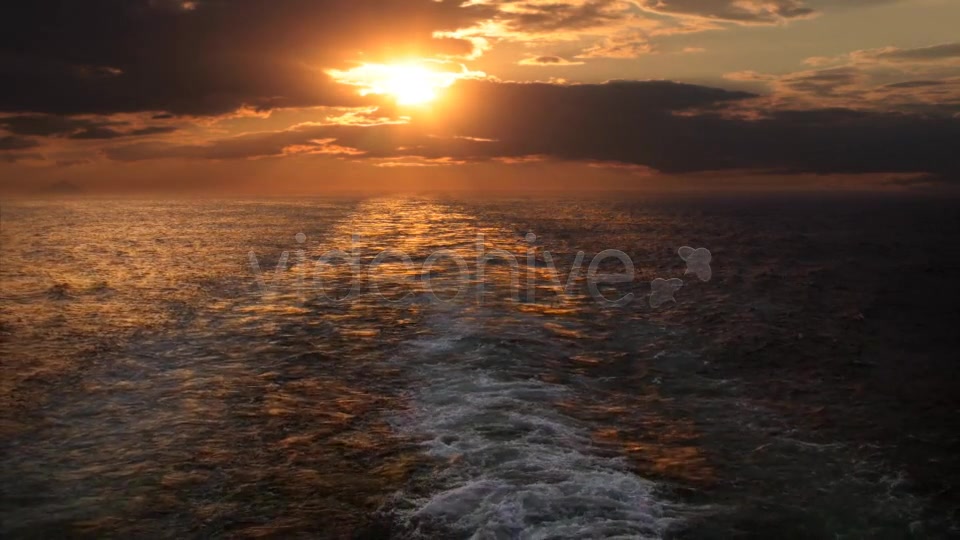 Sunset And Wake Of A Ship  Videohive 6081743 Stock Footage Image 5