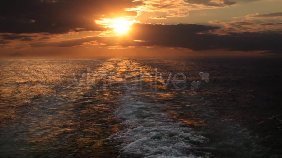 Sunset And Wake Of A Ship  Videohive 6081743 Stock Footage Image 6