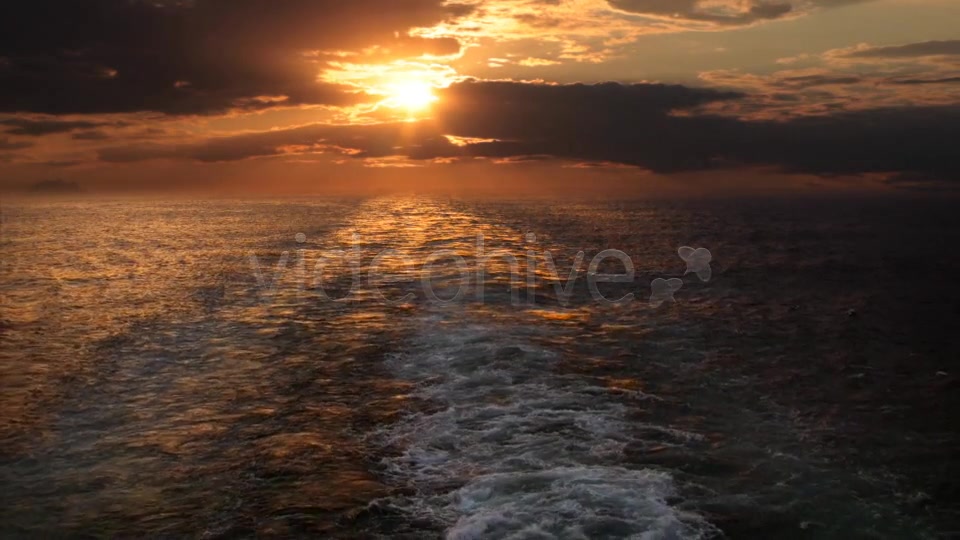 Sunset And Wake Of A Ship  Videohive 6081743 Stock Footage Image 7