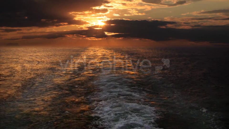 Sunset And Wake Of A Ship  Videohive 6081743 Stock Footage Image 8