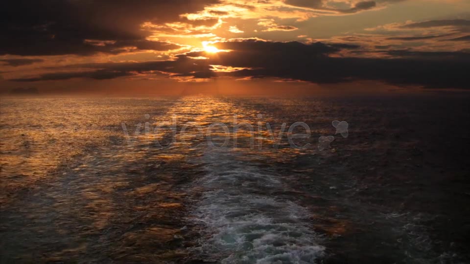 Sunset And Wake Of A Ship  Videohive 6081743 Stock Footage Image 9