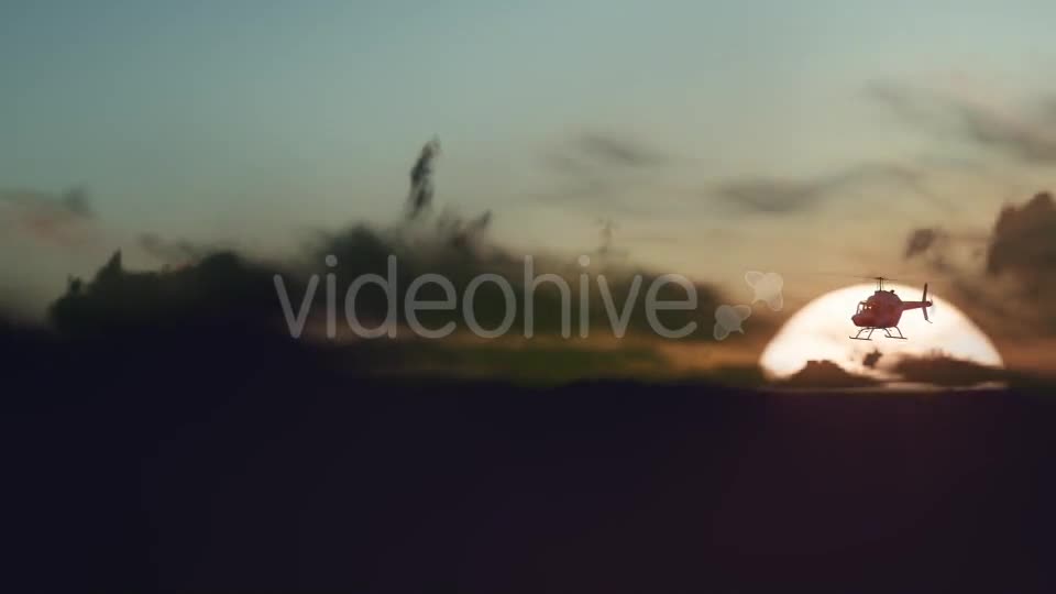 Sunset Helicopter Videohive 19717549 Motion Graphics Image 1