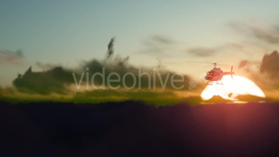 Sunset Helicopter Videohive 19717549 Motion Graphics Image 3