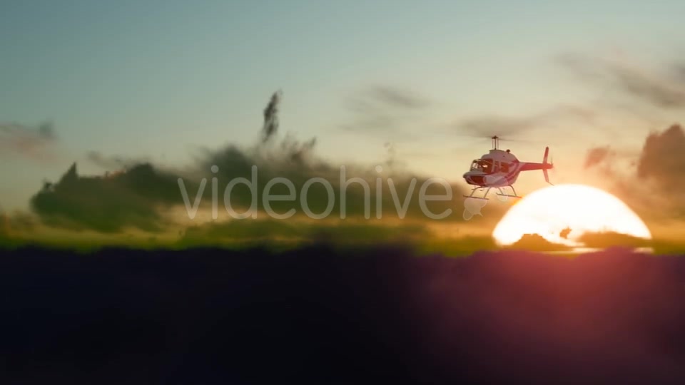 Sunset Helicopter Videohive 19717549 Motion Graphics Image 4