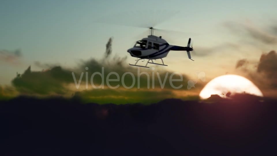 Sunset Helicopter Videohive 19717549 Motion Graphics Image 6