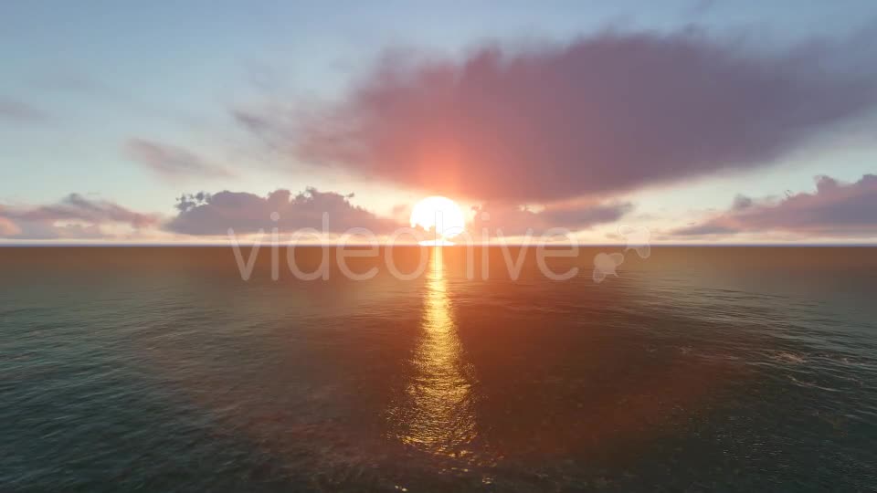 Sunset Ocean and Horizon Clouds Videohive 19240996 Motion Graphics Image 1