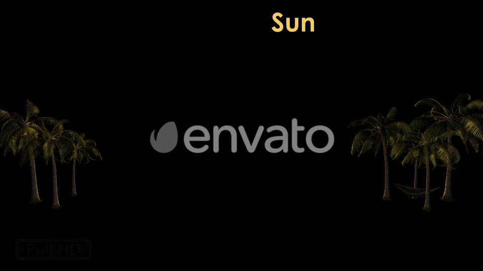 Sunset Palm Trees Videohive 21608388 Motion Graphics Image 2