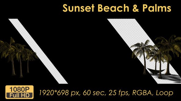 Sunset Palm Trees - 21608388 Videohive Download