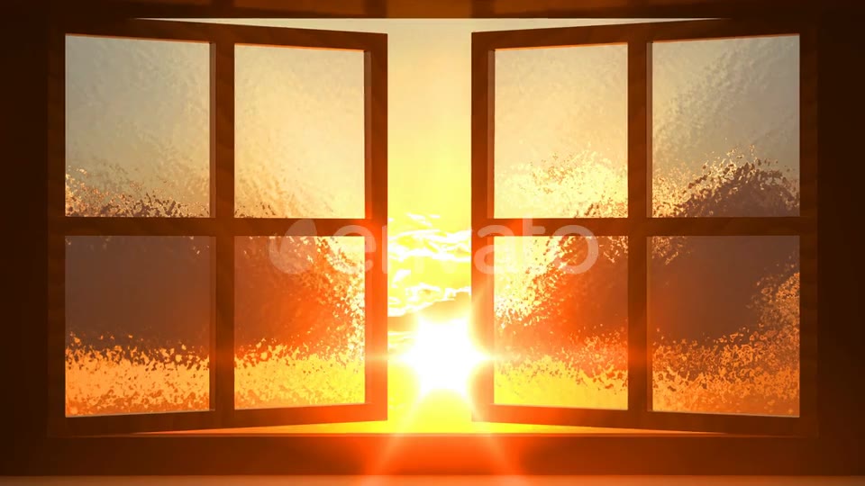 Sunset View From the Opened Window Videohive 23265158 Motion Graphics Image 3
