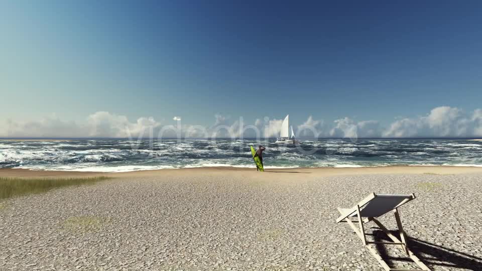 Surfing man and beach Videohive 19285998 Motion Graphics Image 1