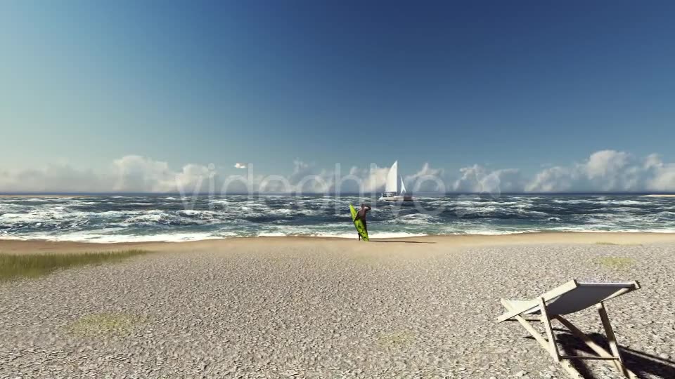 Surfing man and beach Videohive 19285998 Motion Graphics Image 2