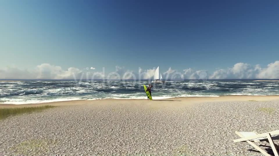 Surfing man and beach Videohive 19285998 Motion Graphics Image 3