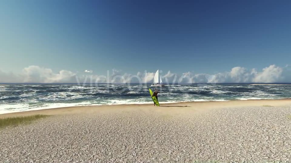 Surfing man and beach Videohive 19285998 Motion Graphics Image 4