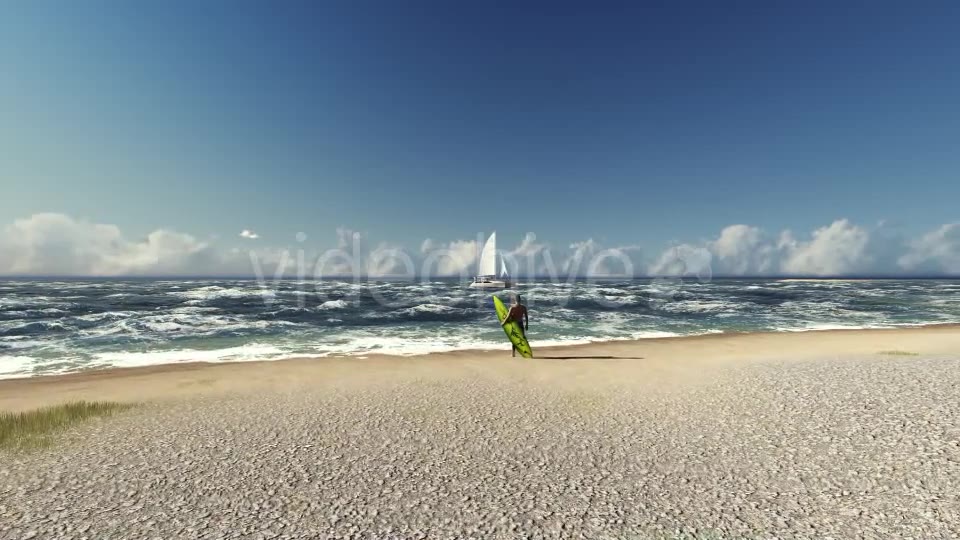 Surfing man and beach Videohive 19285998 Motion Graphics Image 5