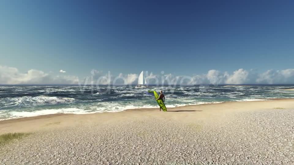 Surfing man and beach Videohive 19285998 Motion Graphics Image 6
