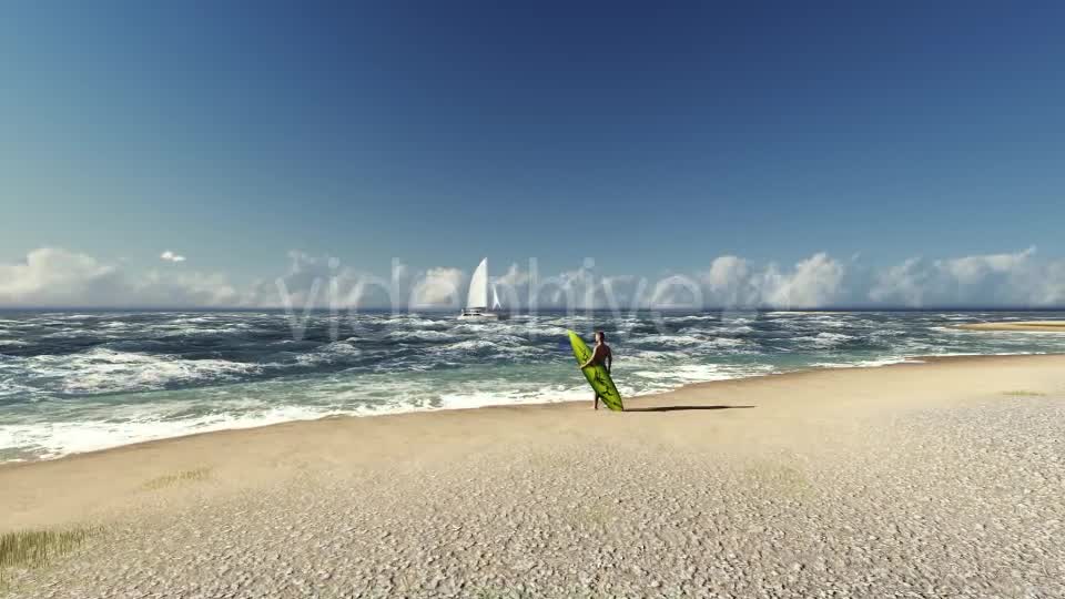 Surfing man and beach Videohive 19285998 Motion Graphics Image 7