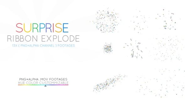Surprize Ribbon Explodes - 22630926 Videohive Download