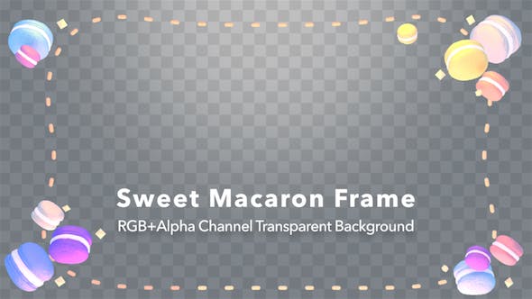 Sweet Macaron Frame - Videohive 20423603 Download