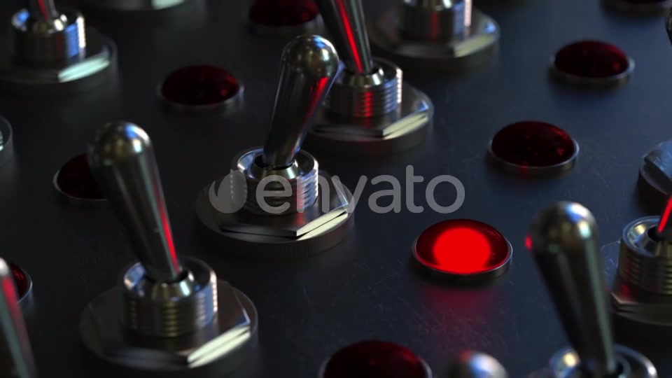 Switching Toggle Switch on a Control Panel Videohive 21597055 Motion Graphics Image 3