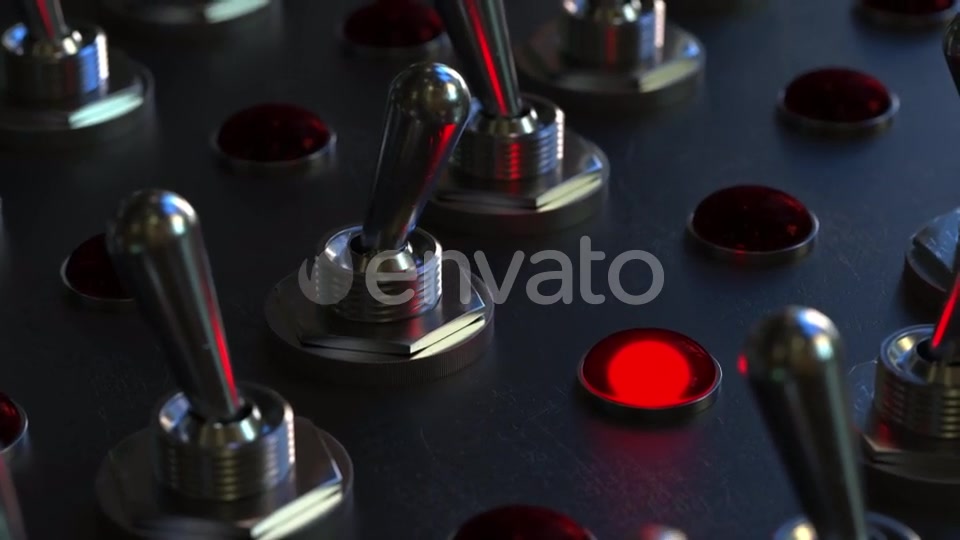 Switching Toggle Switch on a Control Panel Videohive 21597055 Motion Graphics Image 4