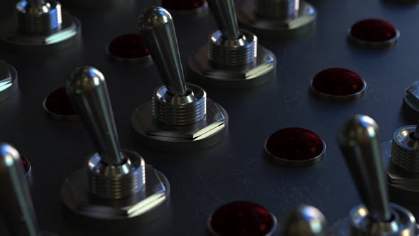 Switching Toggle Switch on a Control Panel - Download Videohive 21597055