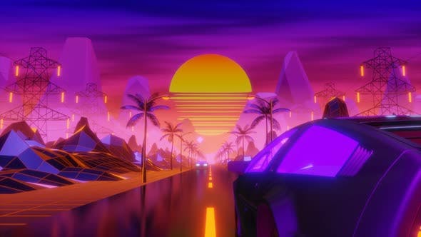 Synthwave background - Download Videohive 24770802