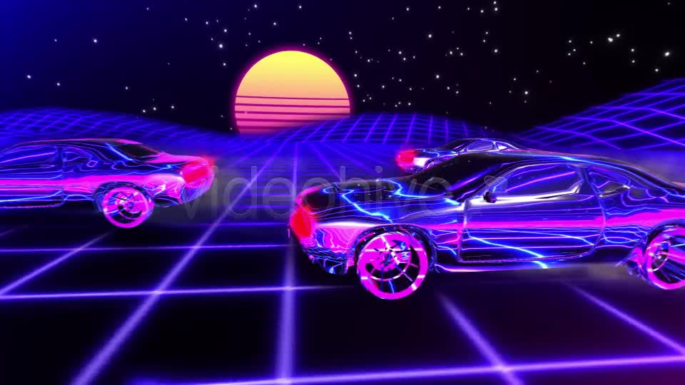 Synthwave Race Retrofuturistic Background Videohive 20430263 Motion Graphics Image 1