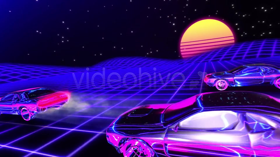 Synthwave Race Retrofuturistic Background Videohive 20430263 Motion Graphics Image 10