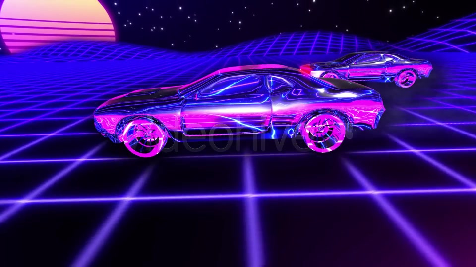 Synthwave Race Retrofuturistic Background Videohive 20430263 Motion Graphics Image 4