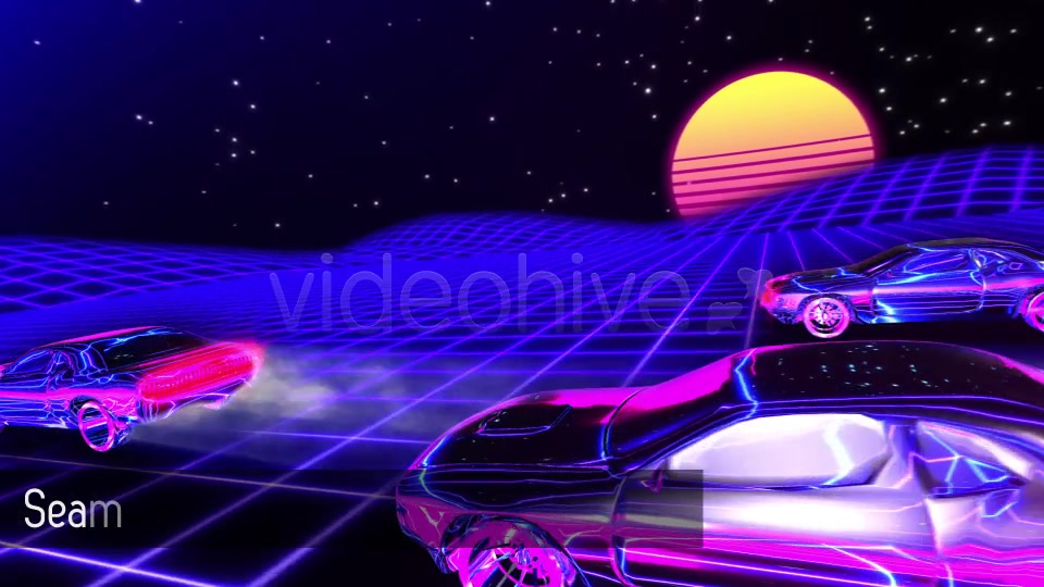 Synthwave Race Retrofuturistic Background Videohive 20430263 Motion Graphics Image 5