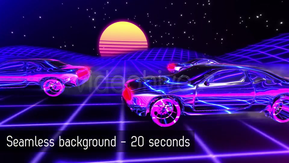 Synthwave Race Retrofuturistic Background Videohive 20430263 Motion Graphics Image 6