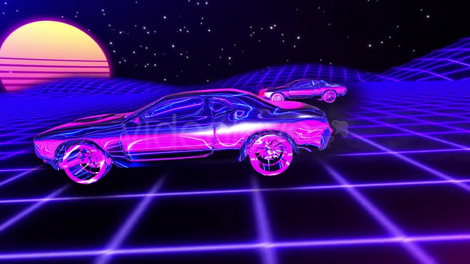 Synthwave Race Retrofuturistic Background Videohive 20430263 Motion Graphics Image 7