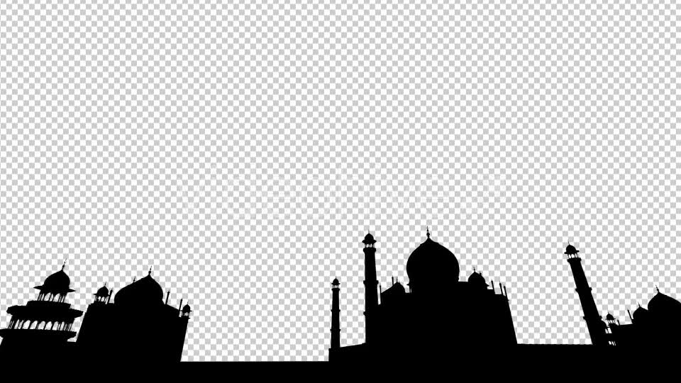 Taj Mahal 3D Silhouette Videohive 19476845 Motion Graphics Image 1