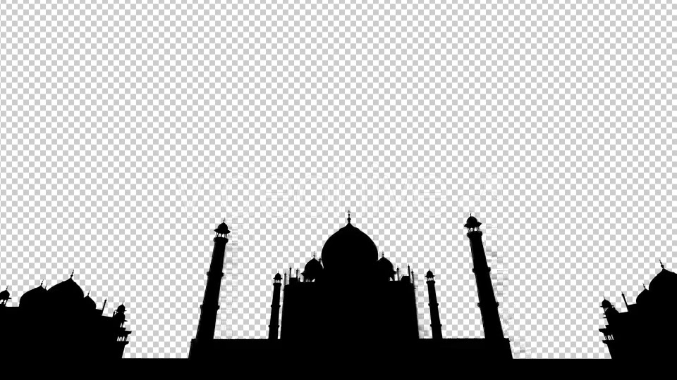 Taj Mahal 3D Silhouette Videohive 19476845 Motion Graphics Image 4