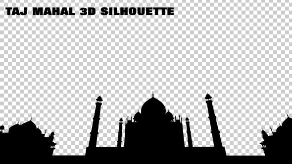 Taj Mahal 3D Silhouette - 19476845 Download Videohive
