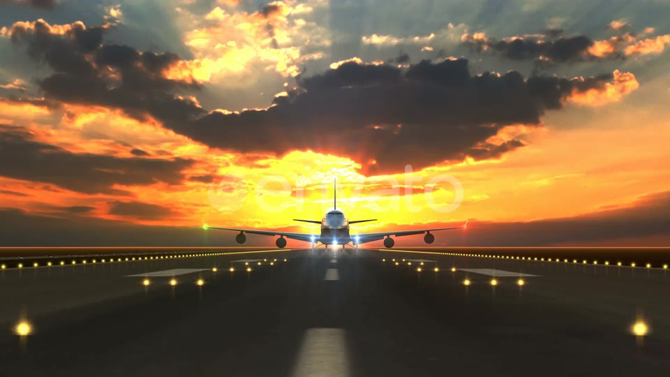 Taking off Airplane Front Camera View Videohive 23202386 Motion Graphics Image 2