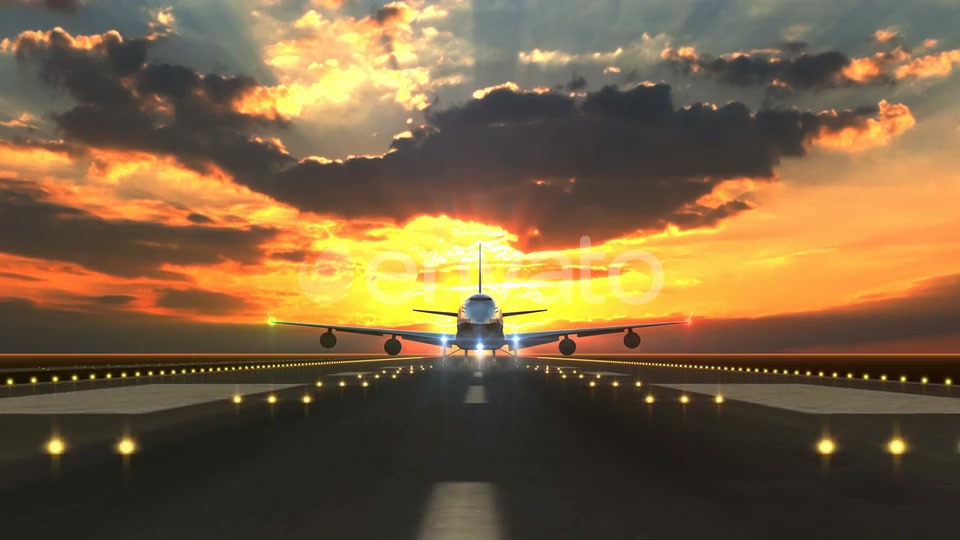 Taking off Airplane Front Camera View Videohive 23202386 Motion Graphics Image 3