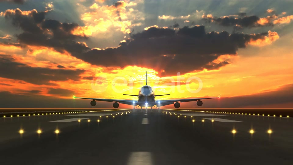 Taking off Airplane Front Camera View Videohive 23202386 Motion Graphics Image 4