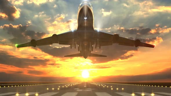 Taking off Airplane Front Camera View - 23202386 Download Videohive