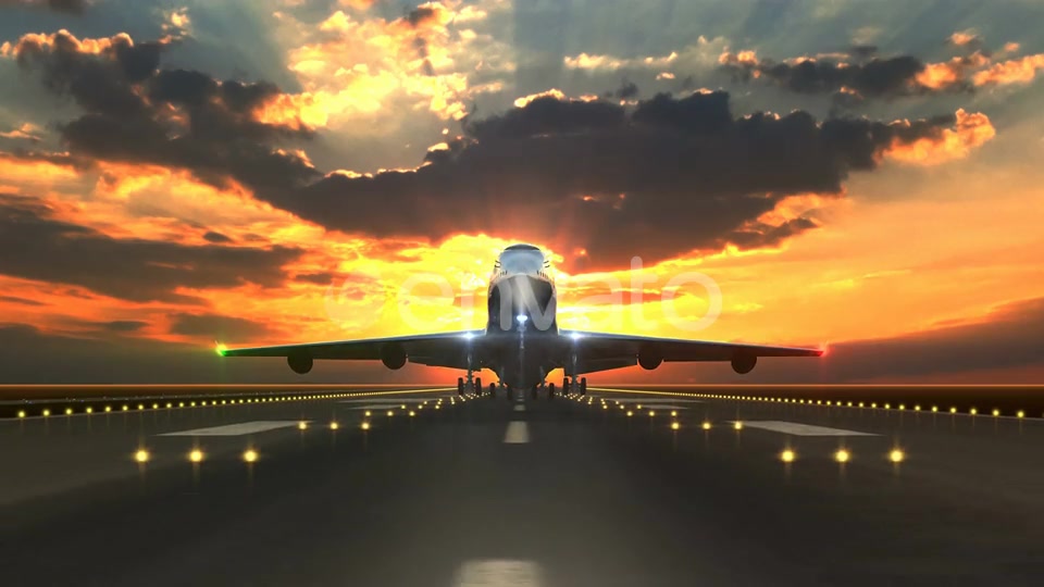 Taking Off Airplane Front View Videohive 23202361 Motion Graphics Image 5
