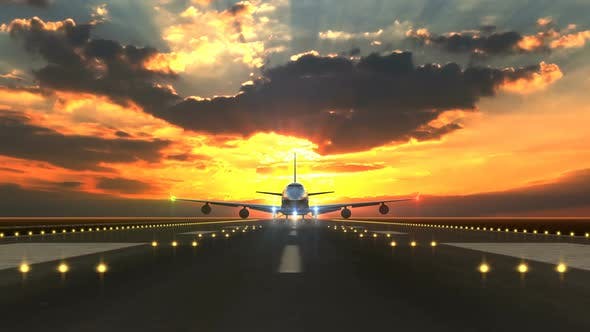 Taking Off Airplane Front View - Download 23202361 Videohive