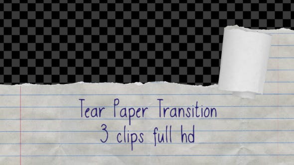 Tear Paper Transition - Videohive Download 10994193