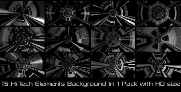 Tech Background Elements Pack 01 - Videohive 8275668 Download