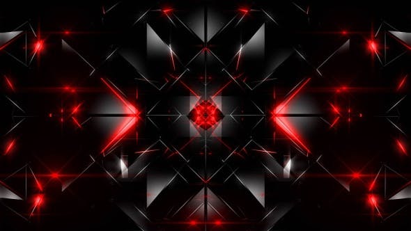 Techno Red Kaleidoscope - Videohive Download 24454606