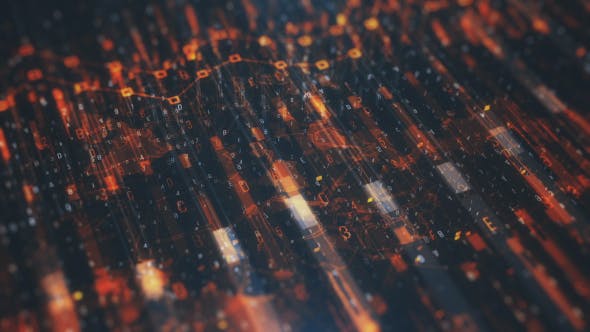 Technological Orange Looped Background HD - Download Videohive 20805721