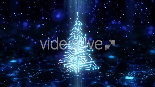 Technology Circuit Christmas Tree Videohive 21135924 Motion Graphics Image 4